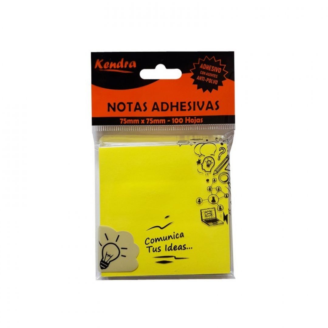 notas-adhesivas-75x75x100hs-amarillas-kendra-4375