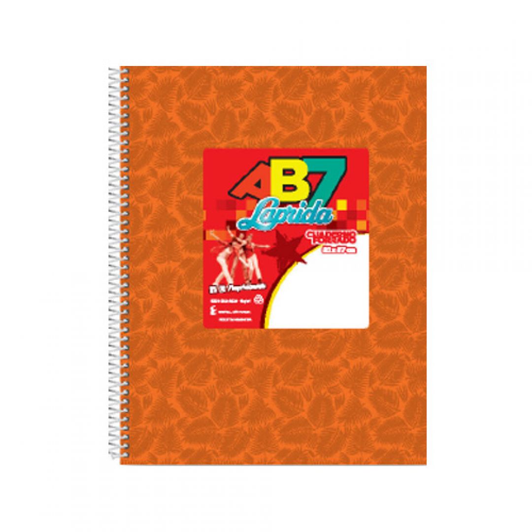 cuadtdab7-laprida-esp-forrado-x-60hsrayado-naranja-37958