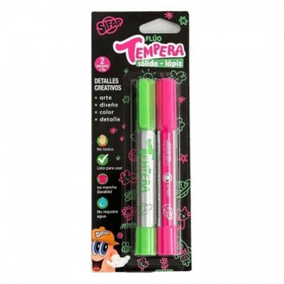 tempera-sifap-solida-en-lapiz-x-2-fluo-verde-y-fuscia-oferta-hasta-agotar-stock-39275